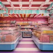 如何使用不同的颜色和图案来突出糖果店的特色?